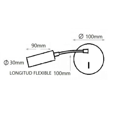 INCOLAMP Lector Flexible Redondo G9