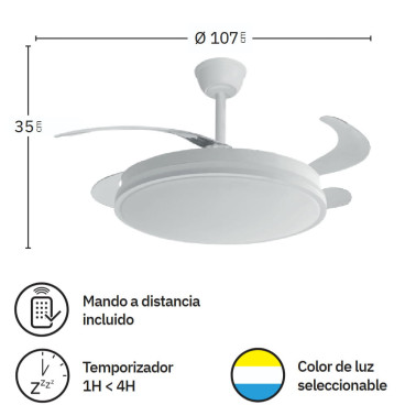 FABRILAMP GUERRERO Plafón Ventilador 44W 3CCT