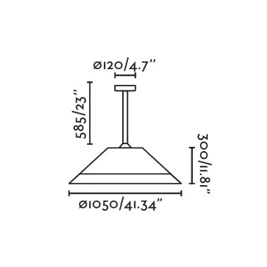 FARO SAIGON OUT M C100 Colgante-Plafón Ocre