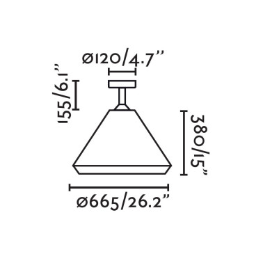FARO SAIGON OUT S T70 Colgante-Plafón Crema