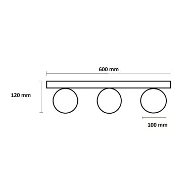 INCOLAMP Regleta 3L Bola Cristal