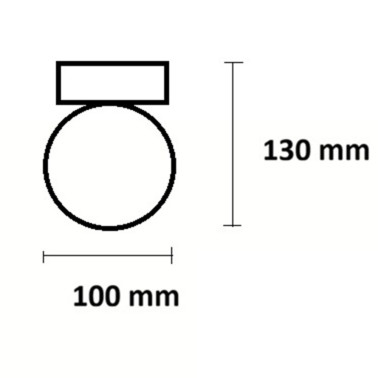 INCOLAMP Plafón 1L Bola Cristal