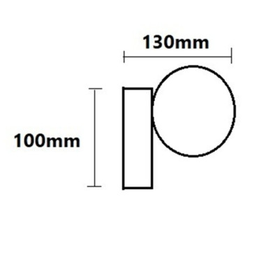 INCOLAMP Aplique 1L Bola Cristal