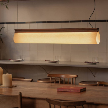 FARO CATA Lámpara Colgante Nogal FSC