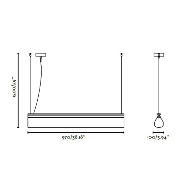 FARO CATA Lámpara Colgante Nogal FSC