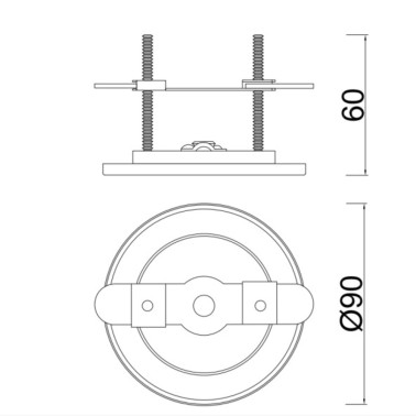 MANTRA Florón Empotrar Negro
