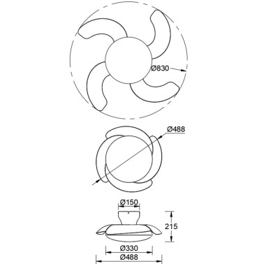 MANTRA ALOHA II Ventilador Plafón Blanco