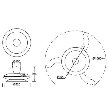 MANTRA PATAGONIA Ventilador Plafón Café-Cobre