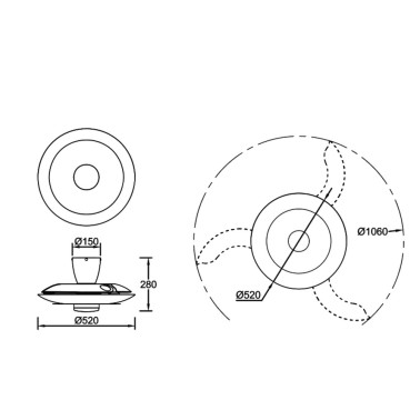 MANTRA KYOTO Ventilador Plafón Café-Níquel