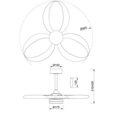 MANTRA INFINITY FAN Ø92 Ventilador Negro