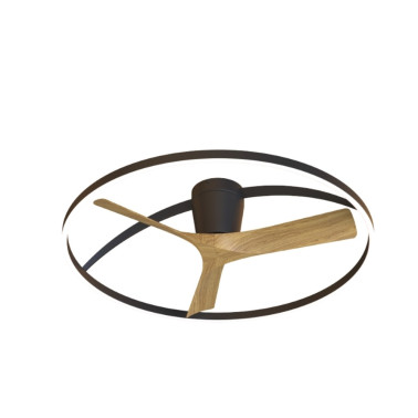 MANTRA NEPAL II Ø100 Ventilador Plafón Negro-Madera