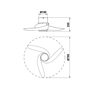 MANTRA GROENLAND Ø79 Ventilador Blanco