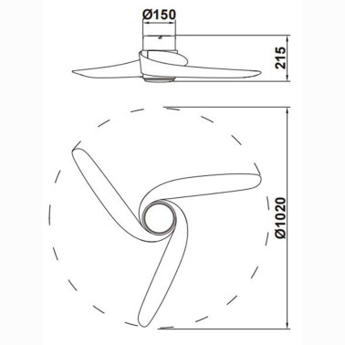 MANTRA GROENLAND Ø102 Ventilador Blanco-Madera