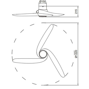 MANTRA GROENLAND Ø122 Ventilador Blanco-Madera