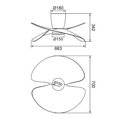 MANTRA ONA Ventilador Negro-Madera
