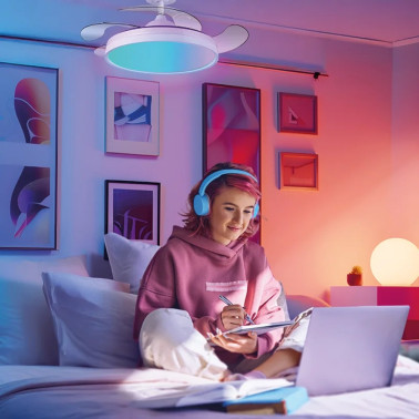 LIGHTED TÍBER RGB Ventilador De Techo Blanco