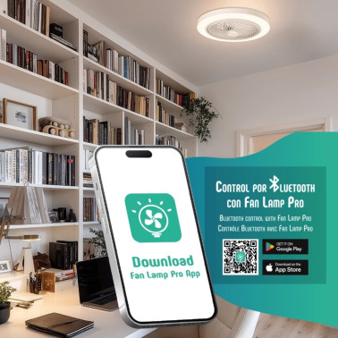 LIGHTED ARA Ventilador Plafon De Techo Blanco