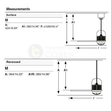 FARO WEAVER M LED Ventilador Negro-Nogal 3000K