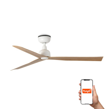 FARO MARINE M Ventilador Blanco-Roble IP44 TUYA