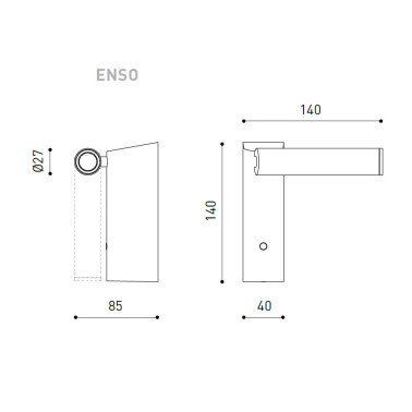 ARKOSLIGHT ENSO Aplique Lector Negro