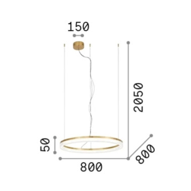 IDEAL LUX CROWN SP 80 Colgante Blanco