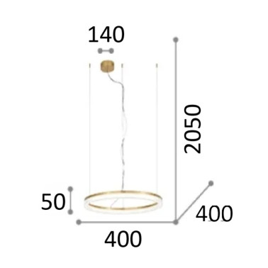 IDEAL LUX CROWN SP 40 Colgante Blanco