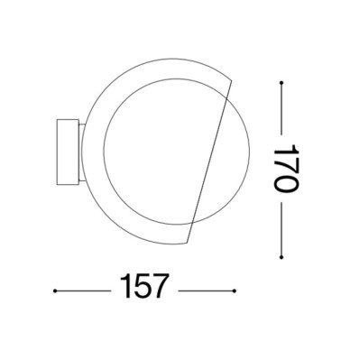 IDEAL LUX BLOOM AP1 D17 Aplique Laton