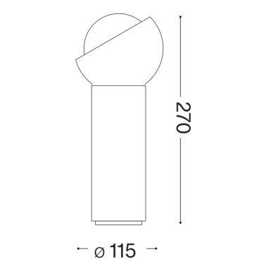 IDEAL LUX BLOOM TL1 Big Sobremesa Laton