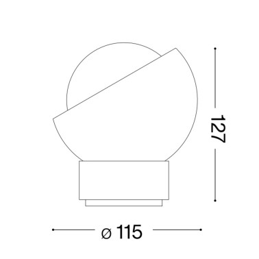 IDEAL LUX BLOOM TL1 Small Sobremesa Negro