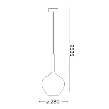 IDEAL LUX KALIQUE SP1-1 Colgante Ø28