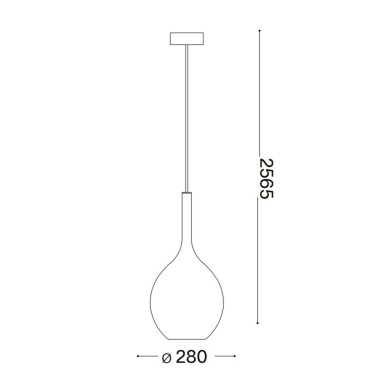 IDEAL LUX KALIQUE SP1-2 Colgante Ø28