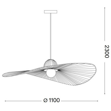 IDEAL LUX MADAME Ø110 Colgante Beige