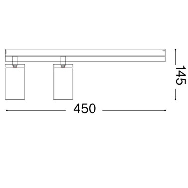 IDEAL LUX PROFILO Ø450 Regleta Negro