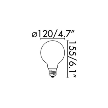 FARO BOMBILLA GLOBO E27 LED 19W 2700K