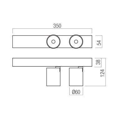 REDO TAKTO LED 350 Aplique Varios Acabados