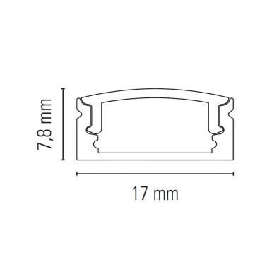 LIGHTED Perfil Aluminio Superficie para Suelo o Techo