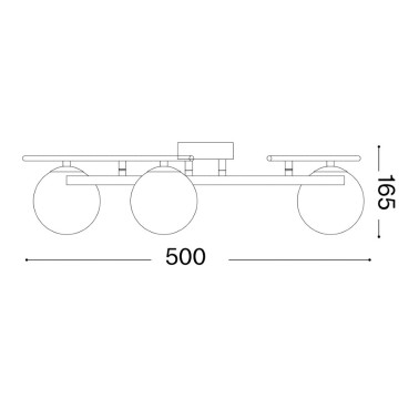 IDEAL LUX ALTAS Ø500 Plafón Oro