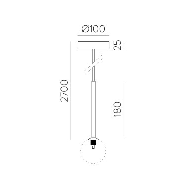 ACB DORIS Estructura Colgante Negro