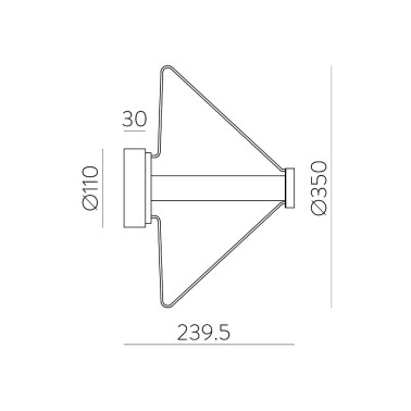 ACB YARA LED 350 Aplique-Plafón Ambar