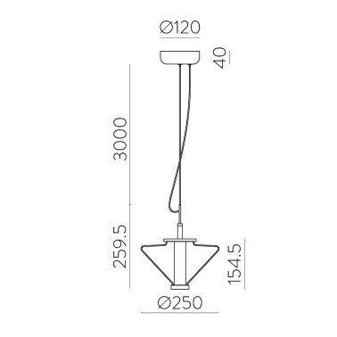 ACB YARA LED 250 Colgante Ambar