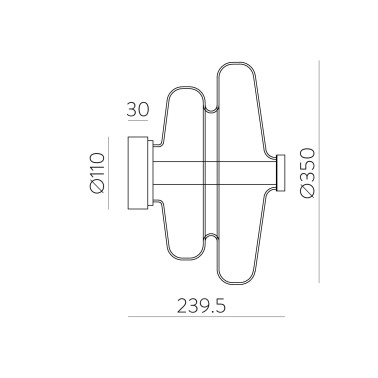 ACB SIRA LED 350 Aplique-Plafón Ambar