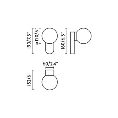 FARO MABE Aplique Níquel Mate IP44