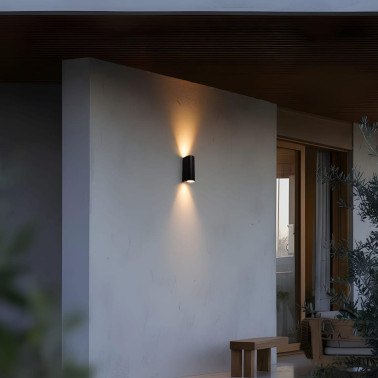 FARO ESTELA Aplique Negro 2xGU10 IP65