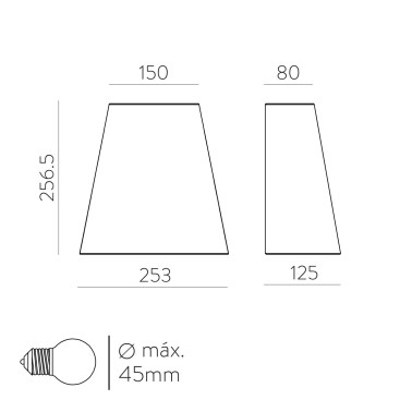 ACB TALYA Aplique de Tela Crudo Cónico