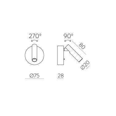 ACB ATRIA MINI Round Aplique Lector Bronce