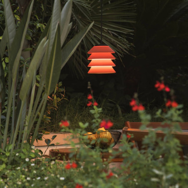 FARO TOBA Colgante Naranja con Florón IP65