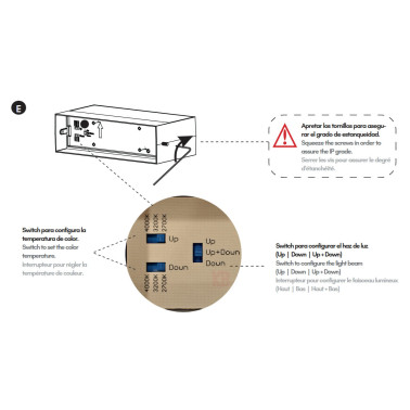 HOFF LIGHT BILBAO Aplique Antracita 3CCT UP+DOWN