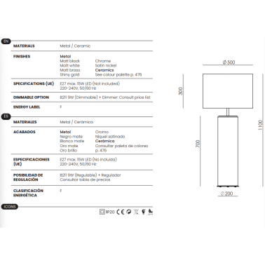 AROMAS AMEC Sobremesa-Pie Cerámica Personalizable