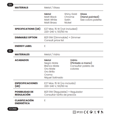 AROMAS LUET Sobremesa Vidrio Personalizable