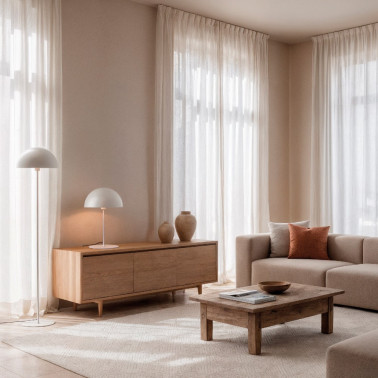 ACB TIGA Pantalla Ø350 Pie-Sobremesa Blanco